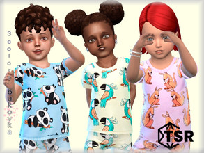 Sims 4 — T_Shirt Exotic  by bukovka — T-shirt for toddlers, boys and girls. Installed standalone, suitable for the base