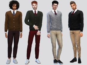 Sims 4 — Cardigan Prep Shirt by McLayneSims — TSR EXCLUSIVE Standalone item 8 Swatches MESH by Me NO RECOLORING Please