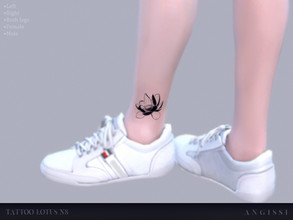 Sims 4 — Tattoo Lotus n8 by ANGISSI — * 3 black options (right,left,both legs) * HQ compatible * Female+Male * Works with