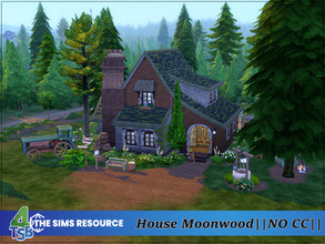 Sims 4 — House Moonwood by Bozena — The house is located in the Moonwood Mill . Unfurnished Lot: 30 x 30 Value: $ 24 999