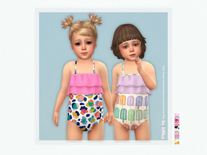 Sims 4 — Toddler Swimsuit P20 [NEEDS SEASONS] by lillka — NEEDS SEASONS 6 swatches Custom thumbnail