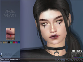 Sims 4 — Oh My Goth - Angel Fangs L by PlayersWonderland — Part of the Oh My Goth! collaboration on TSR. Awesome looking