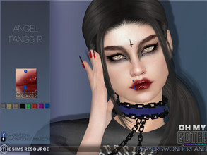 Sims 4 — Oh My Goth - Angel Fangs R by PlayersWonderland — Part of the Oh My Goth! collaboration on TSR. Awesome looking