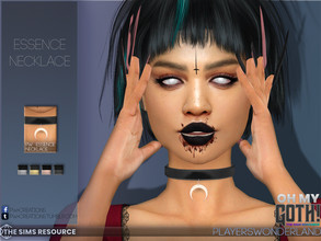 Sims 4 — Oh My Goth - Essence Necklace by PlayersWonderland — Part of the Oh My Goth! collaboration on TSR. Choker with a
