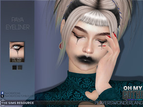 Sims 4 — Oh My Goth - Paya Eyeliner by PlayersWonderland — Part of the Oh My Goth! collaboration on TSR. Handdrawn 2