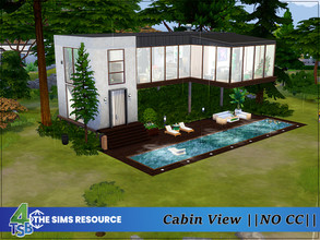 Sims 4 — Cabin View by Bozena — The house is located in the Windenburg. Lot: 30 x 20 Value: $ 93 063 Lot type: