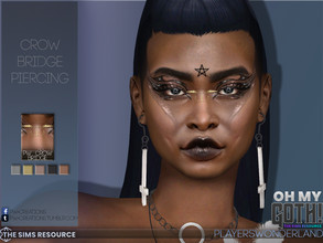 Sims 4 — Oh My Goth - Crow Bridge Piercing by PlayersWonderland — Part of the Oh My Goth! collaboration on TSR. Bridge