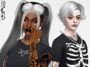 Sims 4 — Pentagram Cheek Markings by MaruChanBe2 — Cute pentagrams for cheeks. Two colors. In blush section.
