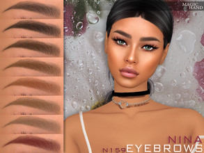 Sims 4 — Nina Eyebrows N159 by MagicHand — Soft angled eyebrows in 13 colors - HQ Compatible. Preview - CAS thumbnail