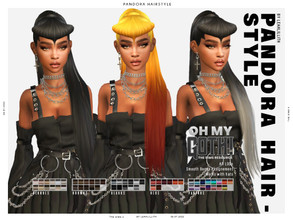 Sims 4 — Oh My Goth Pandora Hairstyle by Leah_Lillith — Pandora Hairstyle All LODs Smooth bones Custom CAS thumbnail