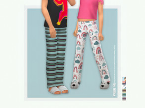 Sims 4 — Pajama Pants  by lillka — Pajama Pants for Children 6 swatches Base game compatible Custom thumbnail