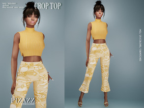 Sims 4 — Ribbed Crop Top by pizazz — Sims 4 games. Pic only shows 1 of 20 different styles. NEW MESH INCLUDED WITH