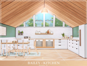 Sims 4 — Bailey Kitchen - TSR only CC by Mini_Simmer — Room type: Kitchen Size: 6x5 Price: $6,433 Wall Height: Medium