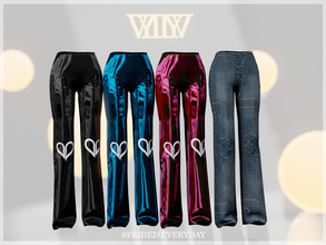 Sims 4 — Pride Is Every Day Collection - Pants  by Viy_Sims — New Mesh! 5 Textures Compatible with HQ mode Low Poly