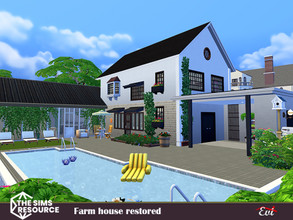 Sims 4 — FarmHouse restored_No CC by evi — A two bedroom farmhouse restored to become a perfect family house.