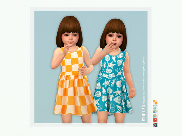 Sims 4 — Claudia Dress by lillka — Claudia Dress 6 swatches Base game compatible Custom thumbnail