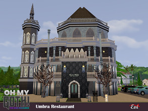 Sims 4 — Oh my Goth_Umbra Restaurant by evi — It might be dark decorated and furnished and the feeling is gothic but it
