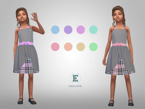 Sims 4 — Girl's Dress 0709 by ErinAOK — Girl's Dress 8 Swatches