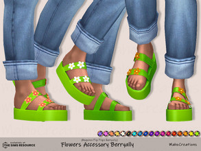 Sims 4 — Flower Accessory Berryally by MahoCreations — The matching flowers for the flip flops Berryally. basegame ea