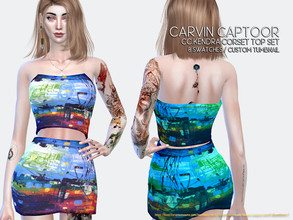 Sims 4 — KENDRA CORSET SET by carvin_captoor — Created for sims4 Original Mesh All Lod 8 Swatches Don't Recolor And Claim