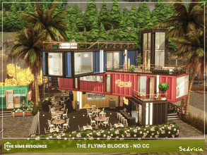 Sims 4 — The Flying Blocks NoCC by Sedricia — The Flying Blocks NoCC The Caboose, Evergreen Harbour Restaurant & Game