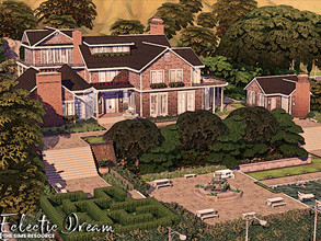 Sims 4 — Eclectic Dream | noCC by simZmora — House in eclectic style. Six bedrooms and five bathrooms - a space ideal for