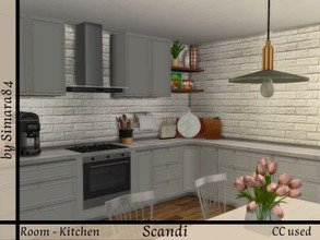 Sims 4 — Kitchen Scandi by Simara84 — A fully furnished Kitchen in modern scandinavian style. Size: 5x5 