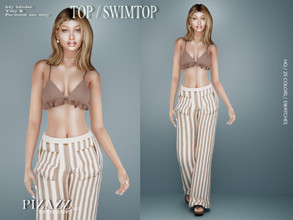 Sims 4 — Beachwear Top by pizazz — Bikini / everyday Top for your sims 4 games. Lay around the pool or catch the eyes of