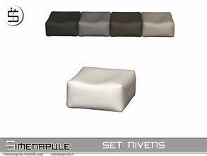 Sims 4 — Set Nivens - Modular Puff by Simenapule — Set Nivens - Modular Puff. 5 colors.