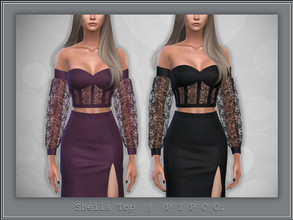 Sims 4 — Sheila Top. by Pipco — A stylish top in 15 colors. Base Game Compatible New Mesh All Lods HQ Compatible Shadow,