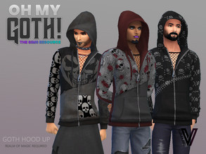 Sims 4 — Oh My Goth Hood Up by SimmieV — Keep the mystery of your true nature from the rest of the world with one of