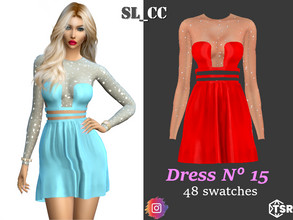 Sims 4 — SL_Dress_15 by SL_CCSIMS — -New mesh- -48 swatches- -Teen to elder- -All Maps- -All Lods- -HQ- -Catalog