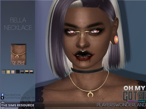 Sims 4 — Oh My Goth - Bella Necklace by PlayersWonderland — Part of the Oh My Goth! collaboration on TSR. A necklace