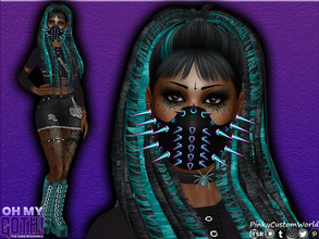 Sims 4 — Oh My Goth - Naenia Blaise (TSR CC only) by PinkyCustomWorld — Naenia Blaise is a creative goth girl who loves