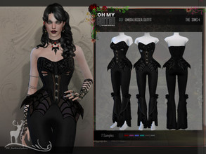 Sims 4 — OH MY GOTH _UMBRA ROSEA OUTFIT by DanSimsFantasy — This gothic costume consists of a corset with a translucent