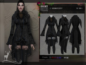 Sims 4 — OH MY GOTH_ MOONWATER OUTFIT by DanSimsFantasy — This costume consists of a gothic coat in velvet material