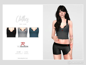Sims 4 — Gym Top 01 for Female Sim by remaron — Gym Top for YA Female in The Sims 4 ReMaron_F_GymTop01 -08 Swatches