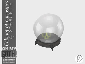 Sims 4 — Curiosities cabinet - Crystal ball by Syboubou — This is a crystal ball with an animated skill made of fog