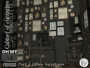 Sims 4 — Oh My Goth Collab - Curiosities cabinet set - Part 1 by Syboubou — This set was design for the TSR Collab 'Oh My