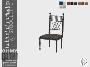Sims 4 — Curiosities cabinet - Chair by Syboubou — This is a desk chair with gothic style aesthetic.