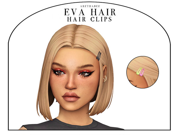 Sims 4 — Eva Hair Clips (Patreon) by arethabee — eva hair clips - under hats category - base game compatible - some same