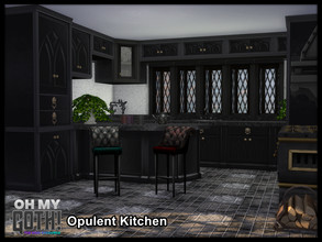 Sims 4 — Oh My Goth Opulent Kitchen by seimar8 — Maxis match Goth kitchen set I have all Expansion, Game, Stuff and Kit