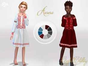 Sims 4 —  Aurora by Garfiel — - 9 colours - Everyday, party, formal - Base game compatible - HQ compatible