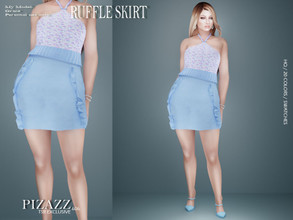 Sims 4 — Ruffled Side Skirt by pizazz — www.patreon.com/pizazz Skirt for your Sims 4 games. . Make it your own style! Pic