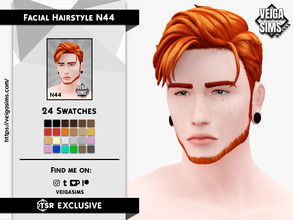 Sims 4 — Facial Hair Style 44 by David_Mtv2 — All maxis color (24 colors). I created this chin strap as an alpha content.