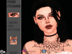 Sims 4 — Miyoko Eyeshadow by Reevaly — 2 Swatches. Teen to Elder. Female. Base Game compatible. Please do not reupload.