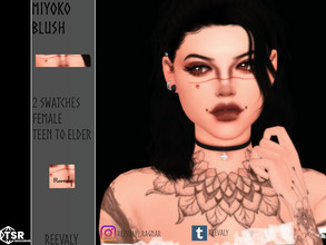 Sims 4 — Miyoko Blush by Reevaly — 2 Swatches. Teen to Elder. Female. Base Game compatible. Please do not reupload.