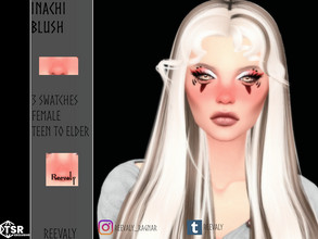 Sims 4 — Inachi Blush by Reevaly — 3 Swatches. Teen to Elder. Female. Base Game compatible. Please do not reupload.