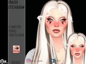 Sims 4 — Inachi Eyeshadow by Reevaly — 6 Swatches. Teen to Elder. Female. Base Game compatible. Please do not reupload.
