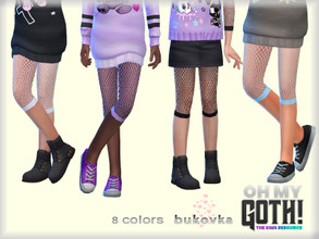 Sims 4 — Oh My Goth leggings Goth child/f by bukovka — Leggings for children, girls. Installed autonomously, suitable for